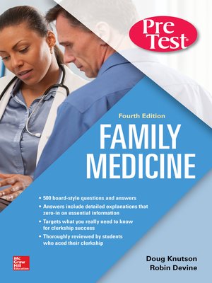 cover image of Family Medicine PreTest Self-Assessment and Review